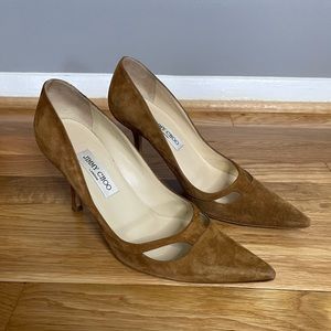 Jimmy Choo Brown Suede Pumps